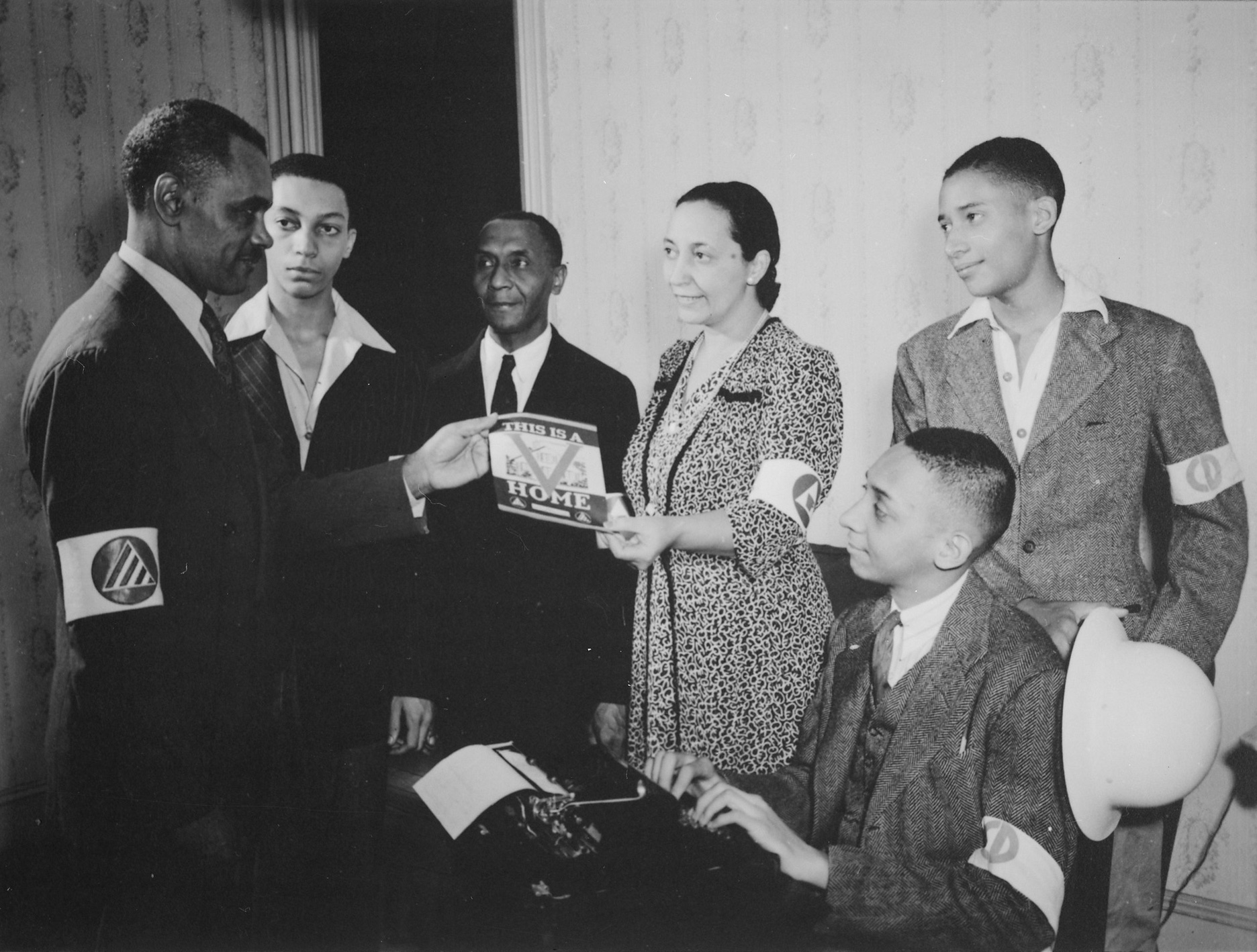 Participants in the Double V campaign, which aimed for victory over fascism abroad and victory over racism at home in the United States